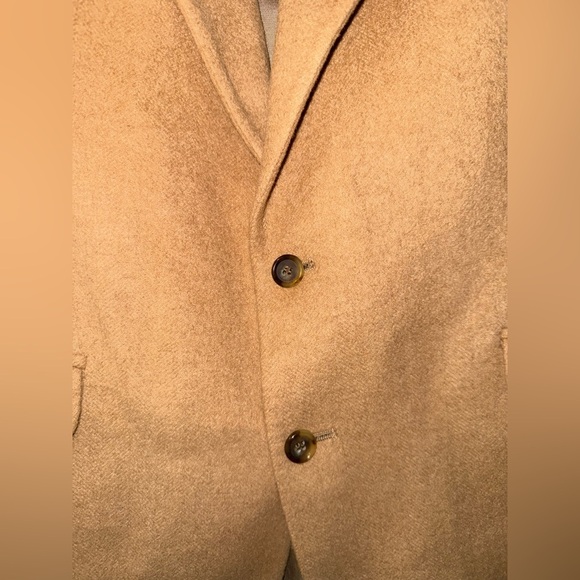 Hunt Valley Made In USA Men Suit Blazer 100% Camel Hair Size 44L - Picture 3 of 11